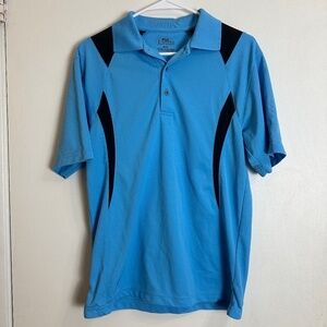 PGA Tour Blue Short Sleeve Polo Top Men Size S